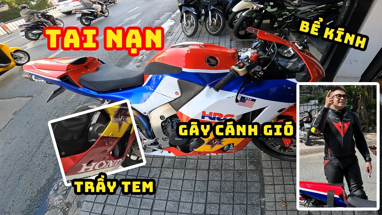 Vinh Bị Tai Nạn Trên Đường Về Sài Gòn Từ Đại Hội Moto Cần Thơ | Cbr600rr Gãy Cánh