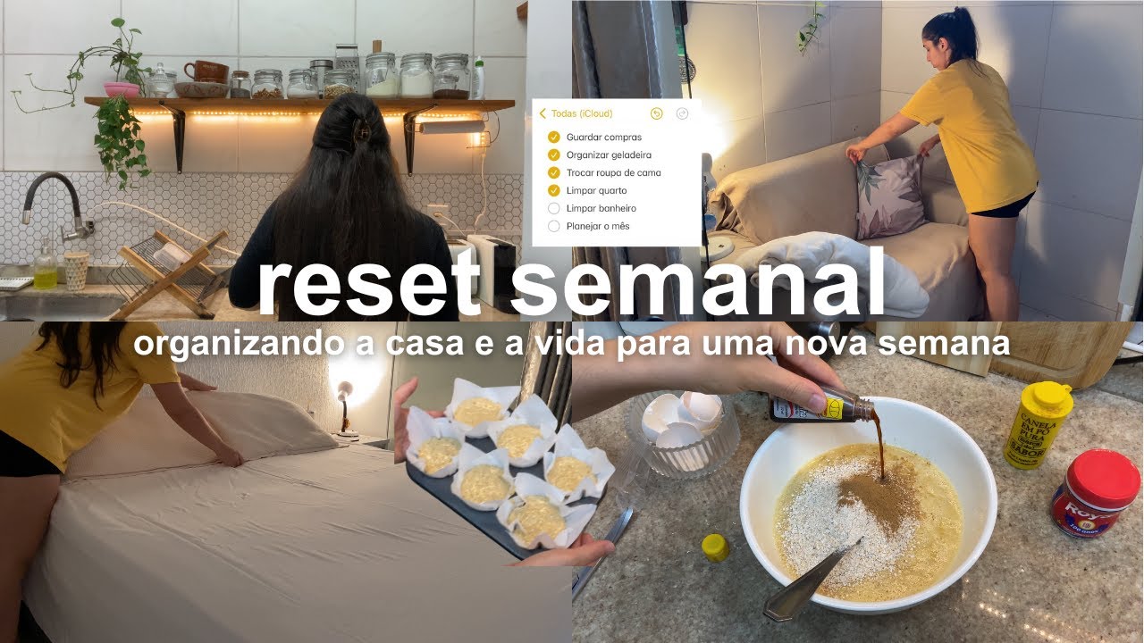 Reset semanal | organizando a casa e a vida para iniciar uma nova semana | sunday reset 🧺
