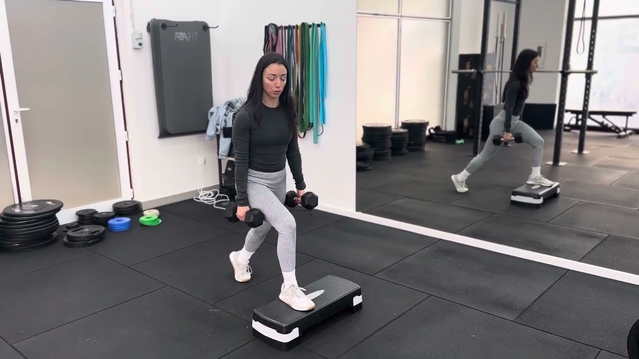 Deficit reverse lunge