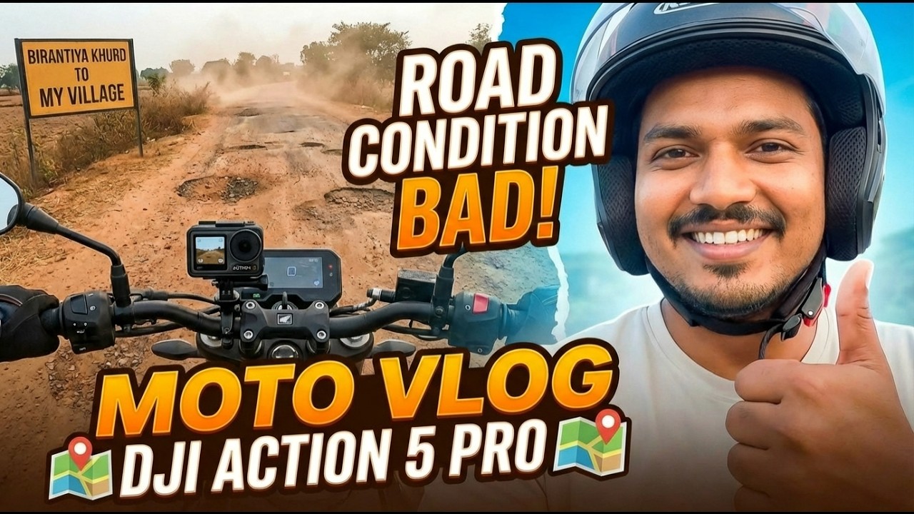 Birantiya Khurd to Dhulkot with Dji action 5 pro | Road condition bad
