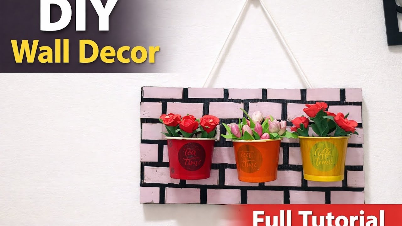 Waste Cardboard Se Beautiful Wall Decor | DIY Craft Tutorial