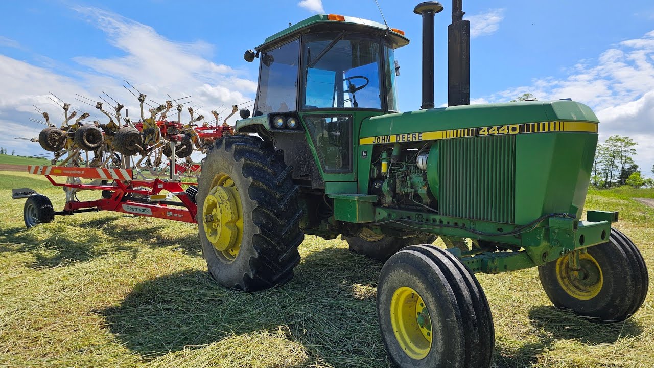 I Tried Tedding Rye Straw with John Deere and Here's What Happened!