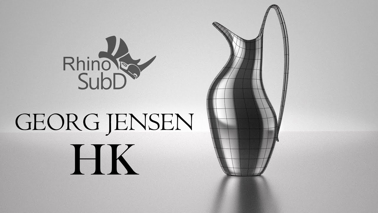 Rhino SubD - Georg Jensen stainless steel kettle HK