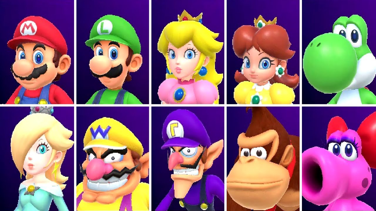 Mario Party Superstars - All Characters