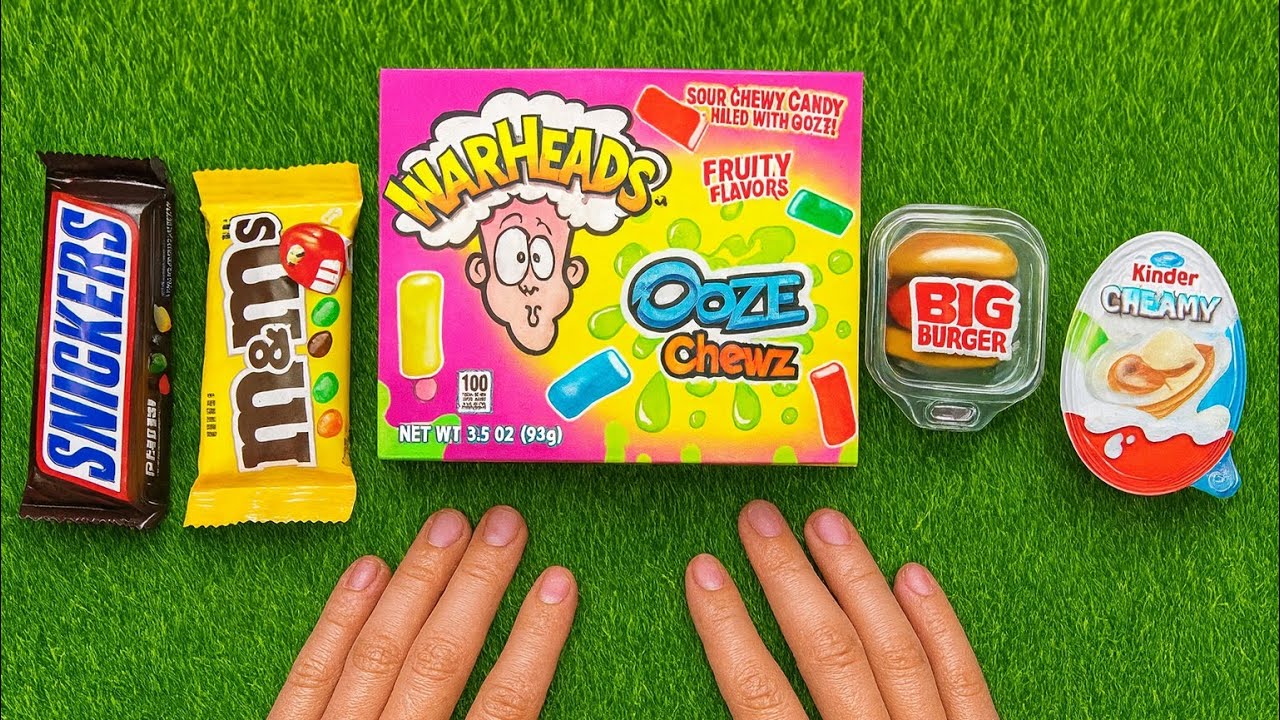 ASMR Most Popular Candies 🍬 Rainbow Warheads, Chocolate & Chewy Satisfying Unwrapping