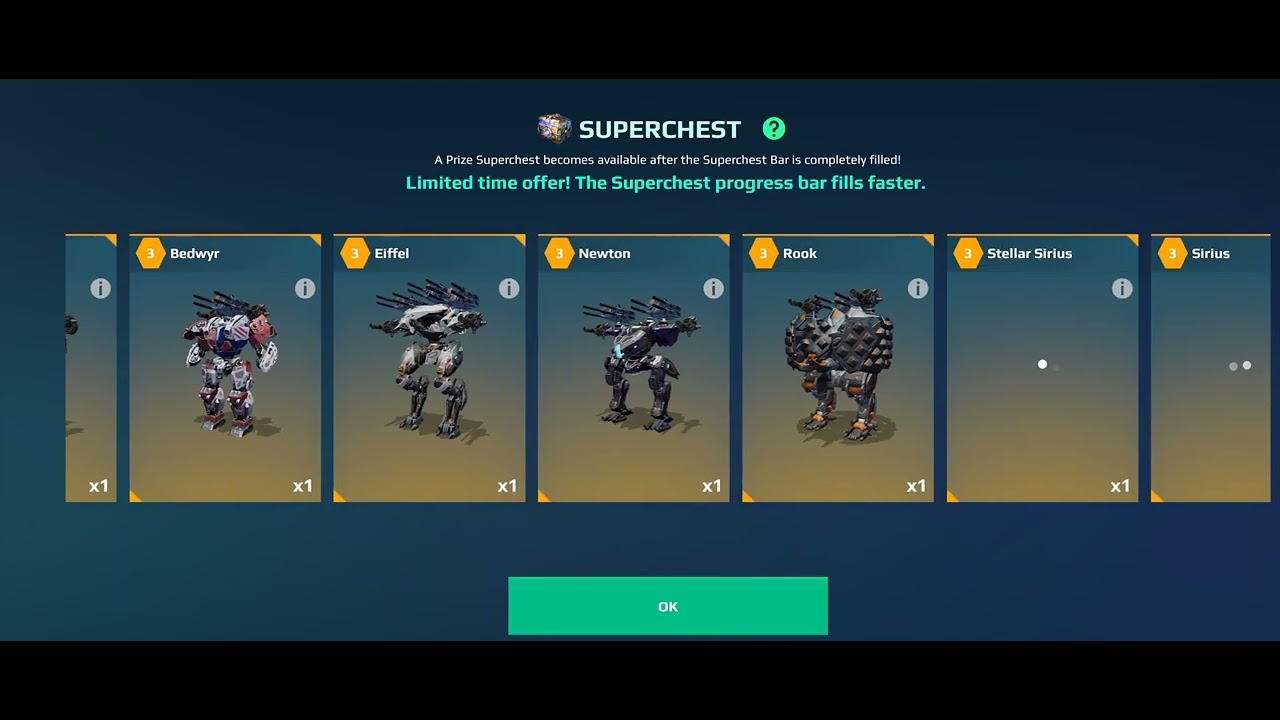War robots: superchest showdown! Getting fans favorite 