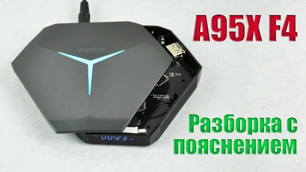 Разборка с обзором электронных компонентов ТВ бокса A95X F4