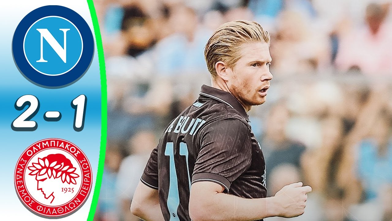 Napoli - Olympiakos Pireus 2:1 - Wszystkie bramki i skr&oacute;ty - Gol Politano i Lucca