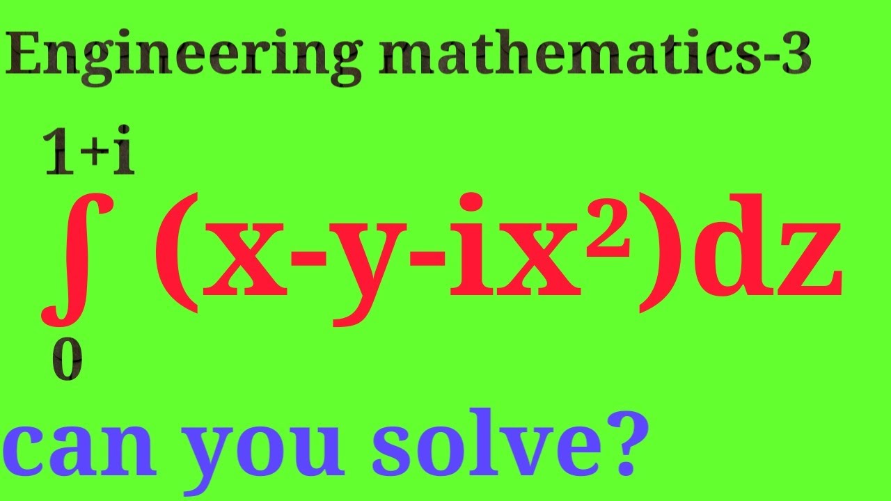 Line integral in complex plane