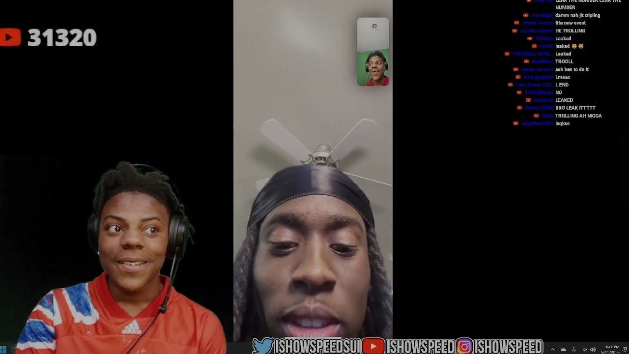 Kai Cenat *LEAKS* Ishowspeed phone number live on stream!!