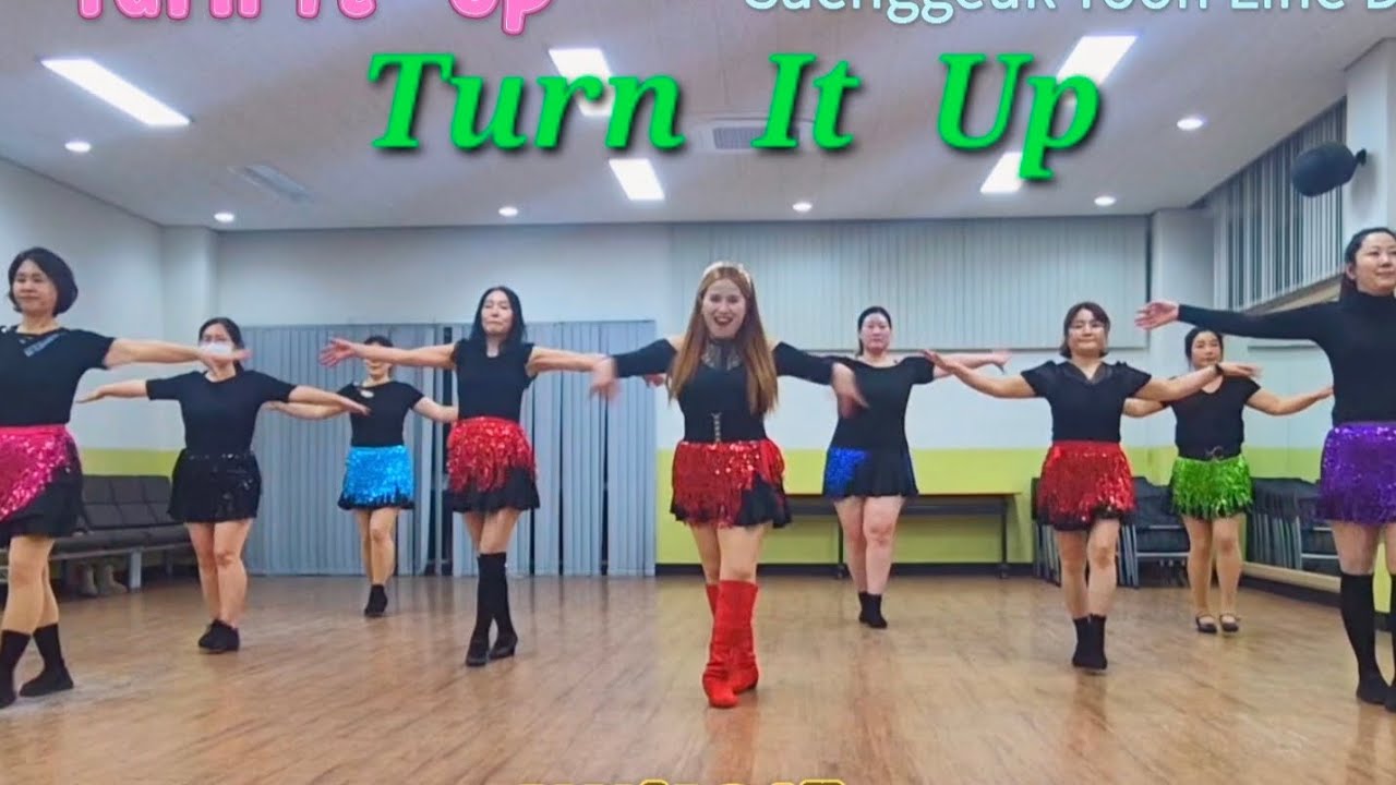 [초중급] Turn It Up Line Dance/Improver/턴 잇 업  라인댄스/JLDK/생극 윤라인댄스