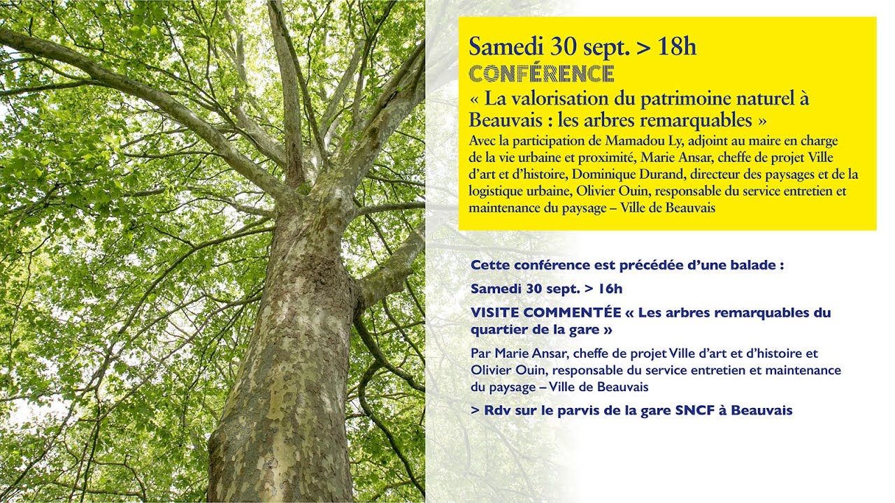 CONFÉRENCE : La valorisation du patrimoine naturel à Beauvais : les arbres remarquables