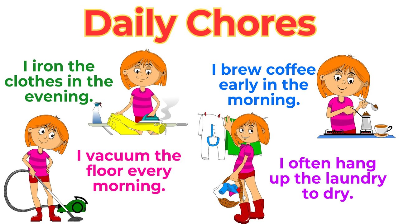 Daily Chores in English: Beginner-Friendly Daily Sentences ☀️🇺🇸 #nativeenglish