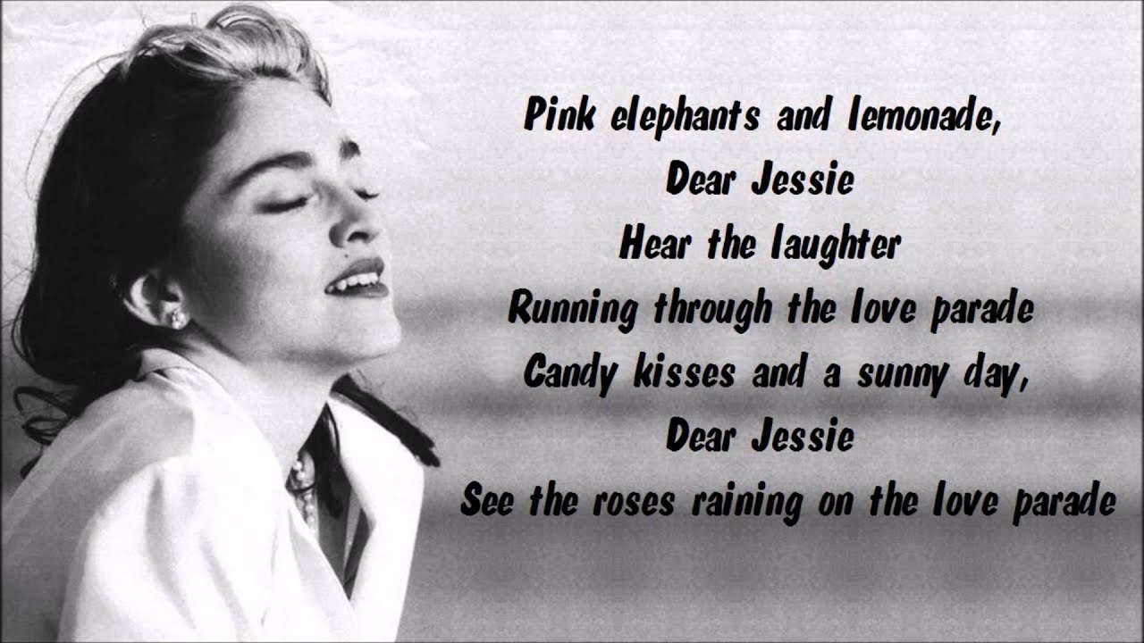 Madonna - Dear Jessie Karaoke / Instrumental with lyrics on screen