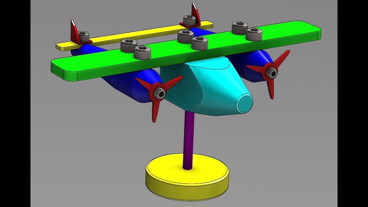 Model Uçak Solidworks Basit Temrinlikler