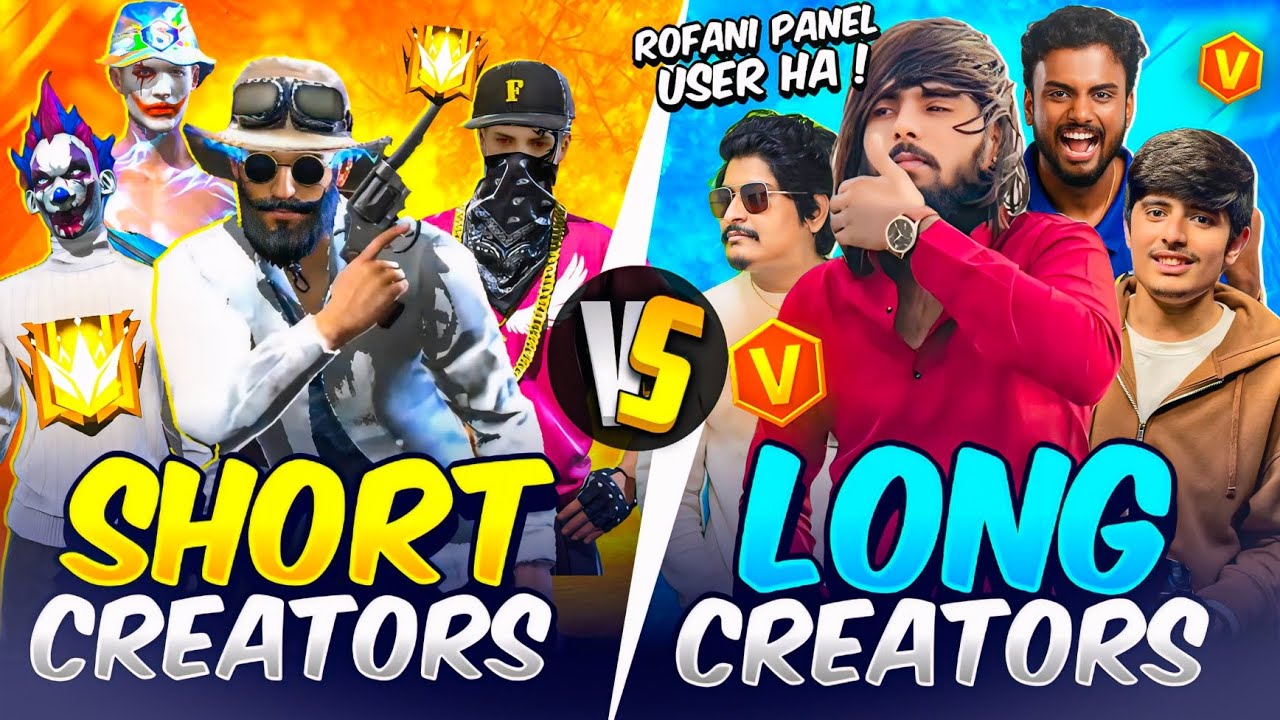 Shorts Creators Vs Long Creators 😱 || Shorts Creators Panel User है 😭 - Free Fire Max