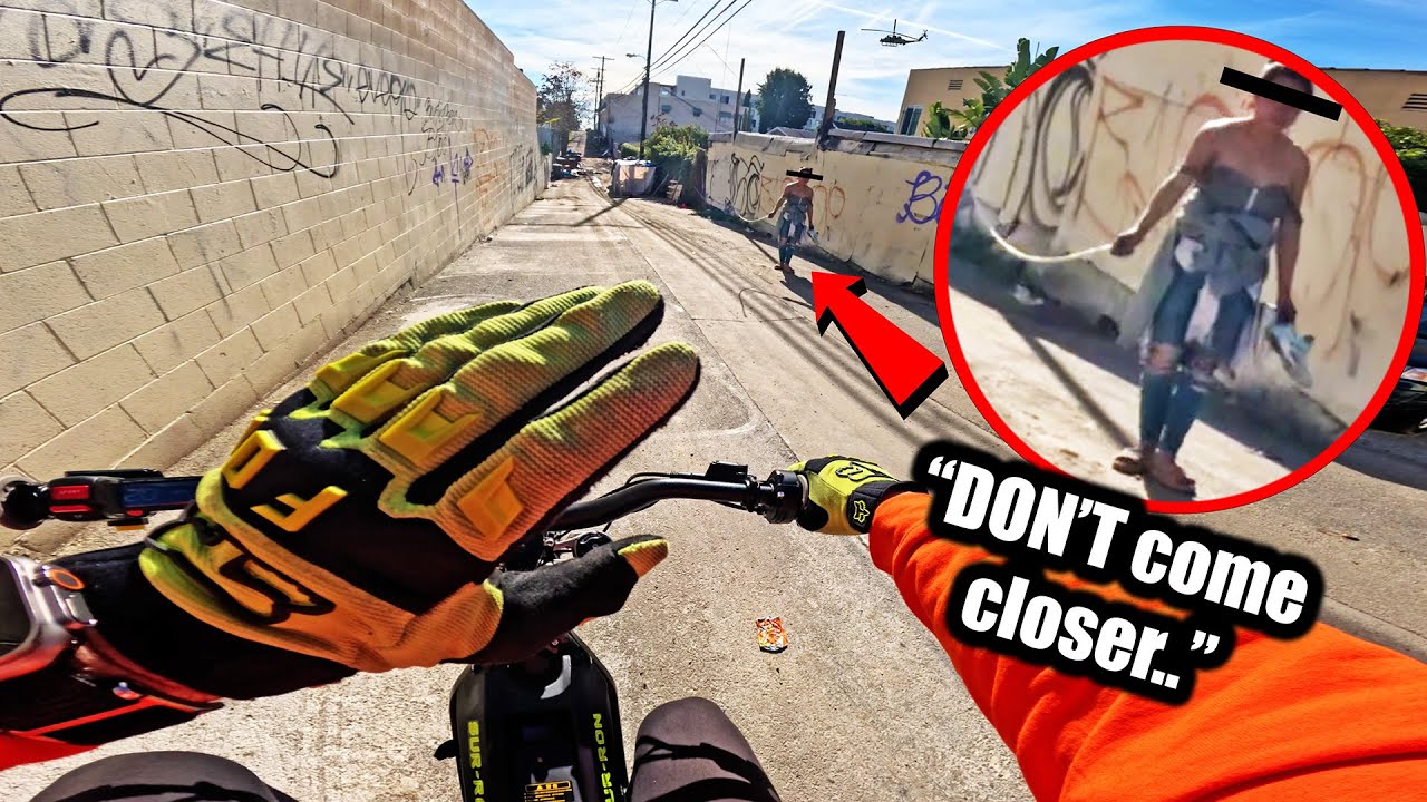 RIDING MY SURRON IN LA COMPTON GANG ZONES AND WENT TOO CLOSE..