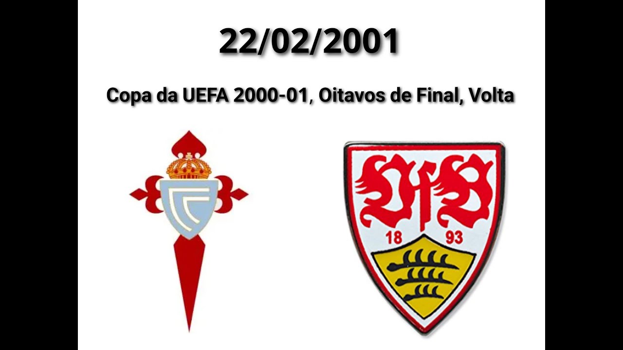 CELTA - STUTTGART, Copa da UEFA 2000-01. Oitavos de Final, Volta. Partido completo.