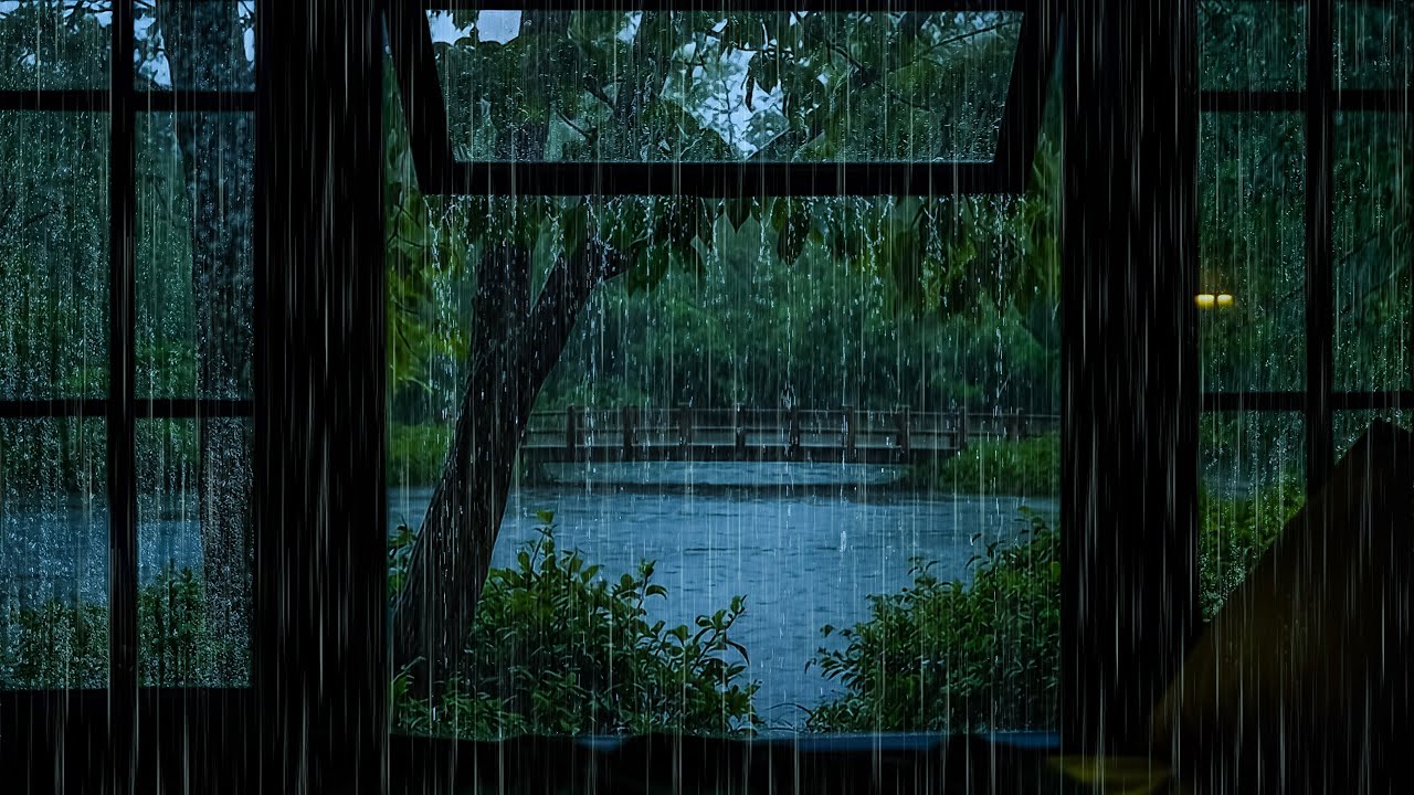 The Best Forest Rain to Sleep Soundly | Gentle Rain on open Window | ASMR Rain