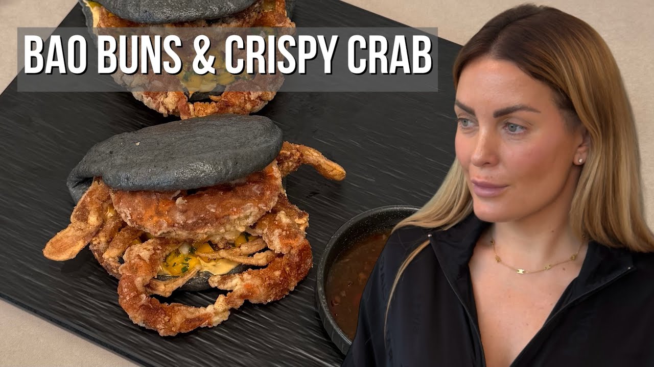 Asian Street Food | Crispy Crab in Black Bao Buns & Mango