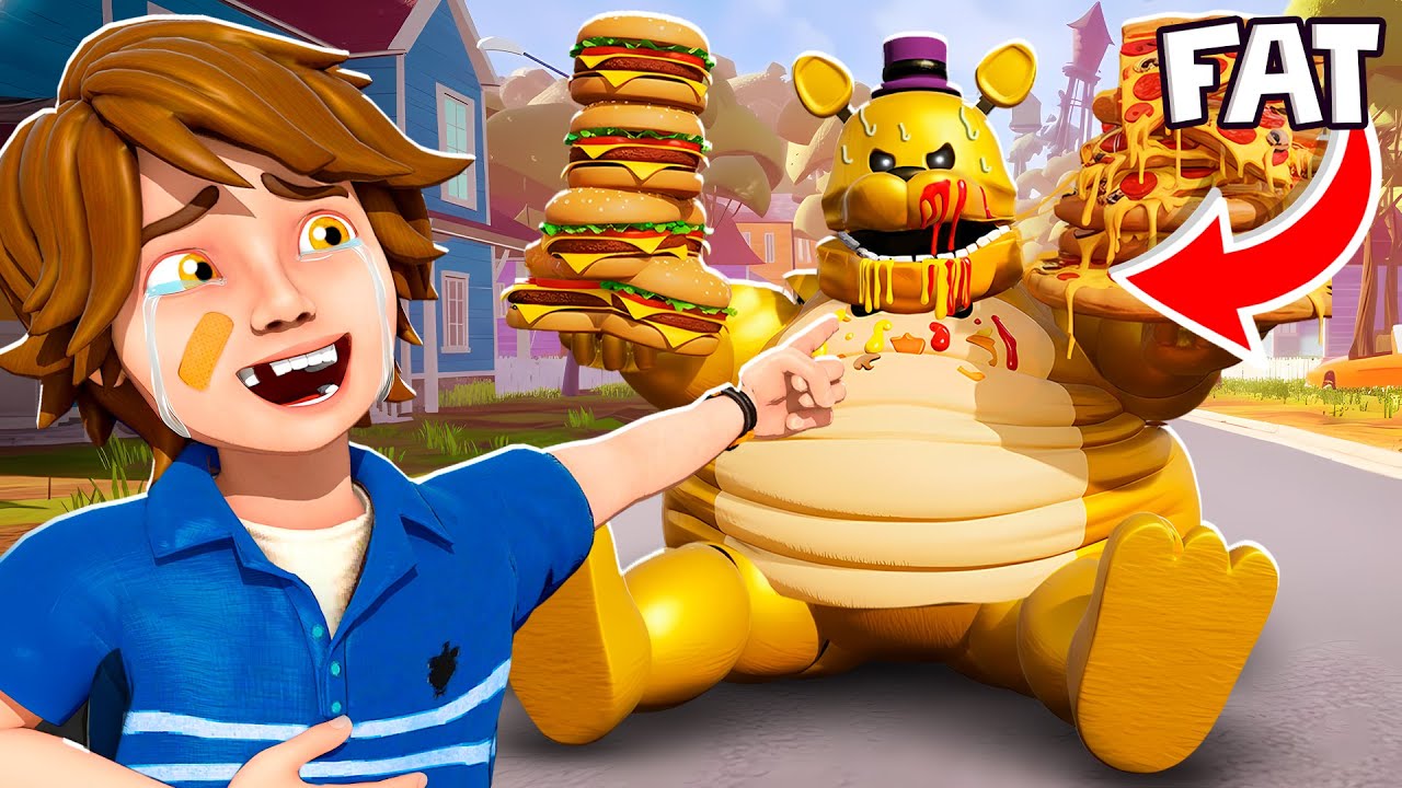 We Made FREDBEAR FAT, AND SLOW! in Hello Neighbor