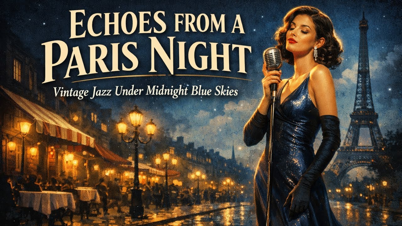 jazz music : Echoes from a Paris Night | Vintage Jazz Under Midnight Blue Skies