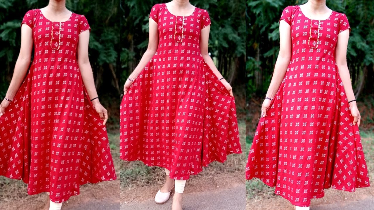 One Piece Umbrella Cut Kurti Cutting And Stiching | Kurti Design