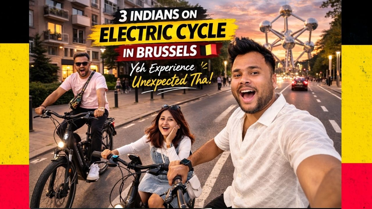 Brussels Mein Electric Cycle Pe Yeh Ho Gaya! 😳🇧🇪