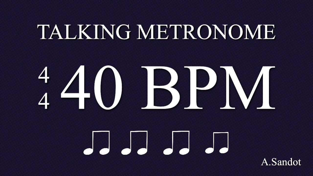 Voice Metronome 40 BPM | 8th Note