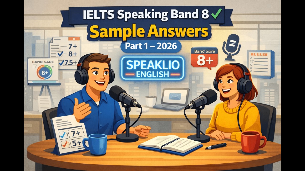 IELTS Speaking Band 8 Sample Answers (Part 1) | Speaklio English