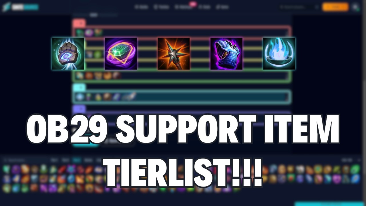 OB29 SUPPORT ITEM TIERLIST FROM A COMPETITIVE PLAYER!!!