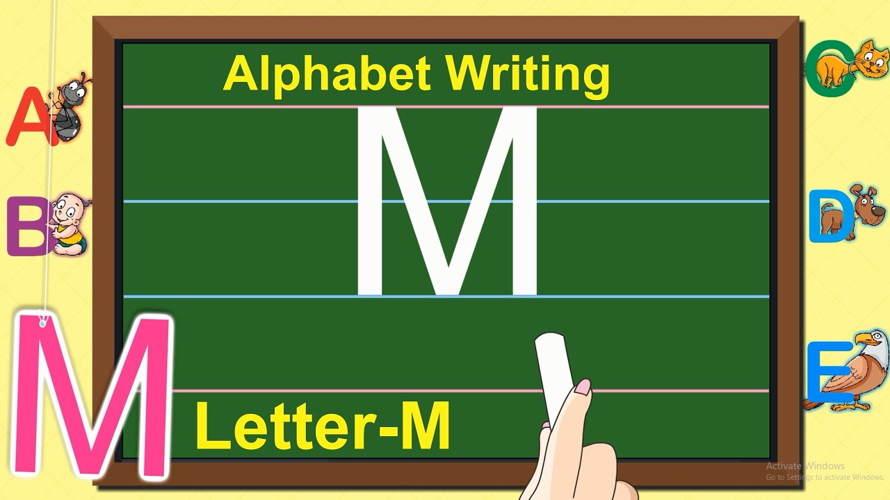 English Capital Letter Writing | Letter - M | Writing Capital ABC for children | Learning Booster