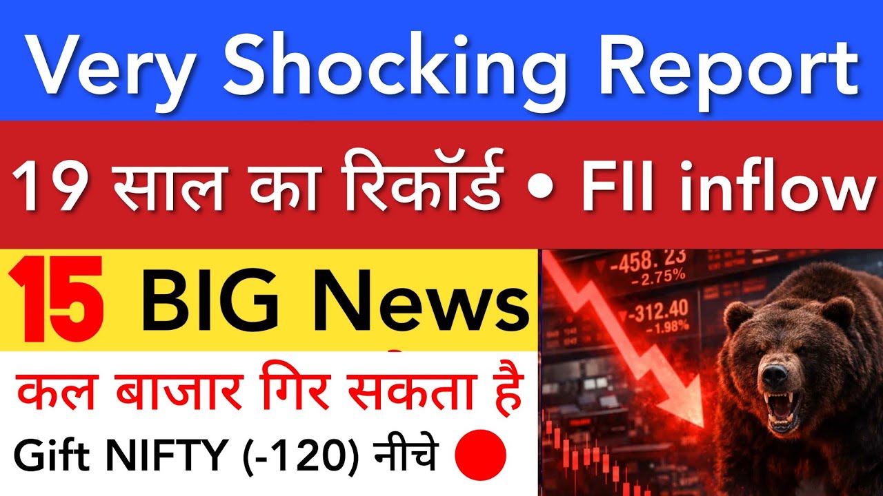 VERY SHOCKING REPORT 🔴 SHARE MARKET LATEST NEWS TODAY TOMORROW | STOCK MARKET INDIA