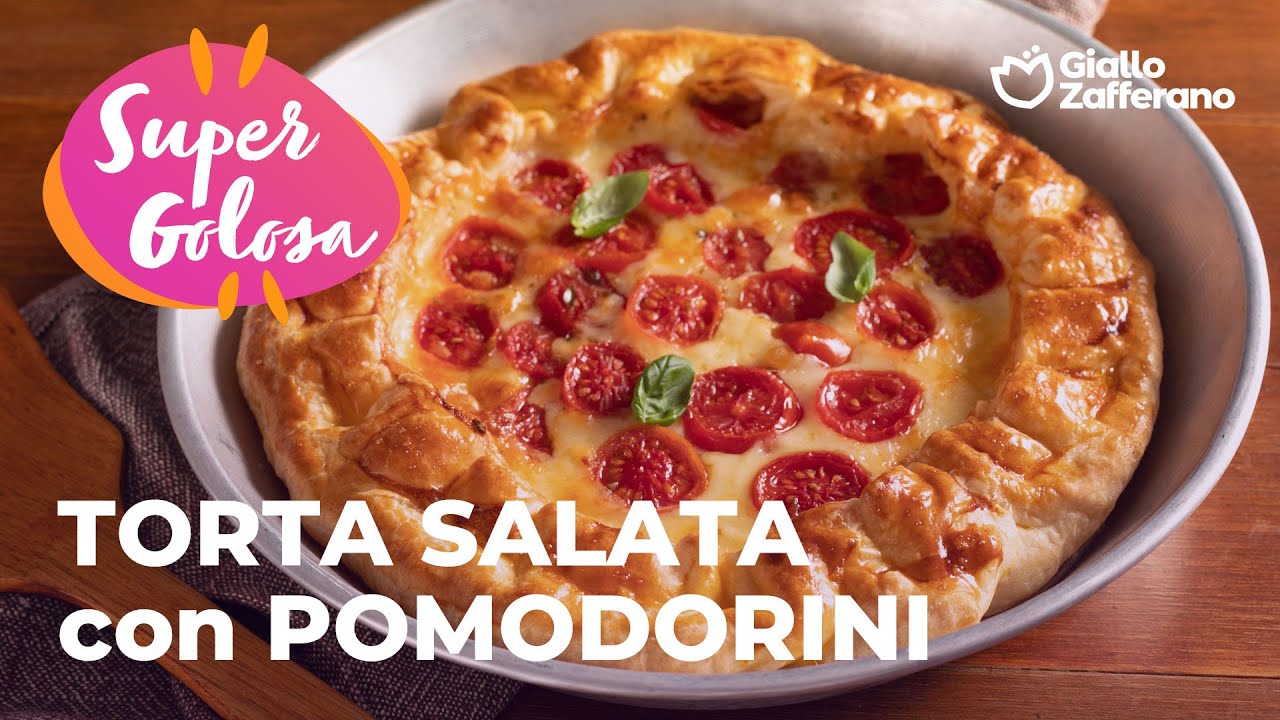 TORTA SALATA con POMODORINI e SCAMORZA😍 facile e super filante!😋🍅