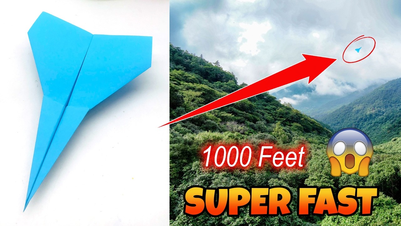 How to Make a WORLD RECORD Paper Airplane that Flies Far 1000 Feet | EASY Paper Airplane