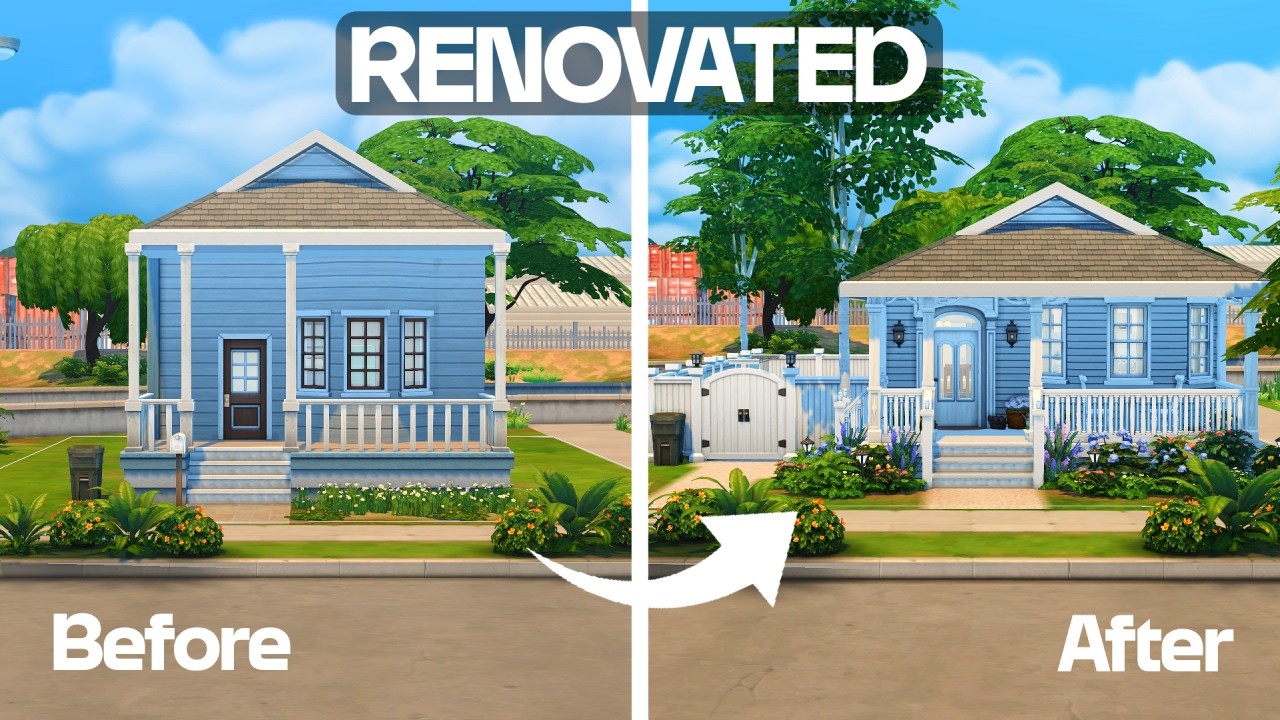 I Renovated this *UGLY* Starter Home | The Sims 4 - Speed Build
