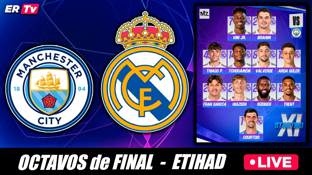 🔴 CITY vs REAL MADRID EN VIVO 🔴 PARTIDAZO EN EL ETIHAD  |  CHAMPIONS LEAGUE  |  HALA MADRID