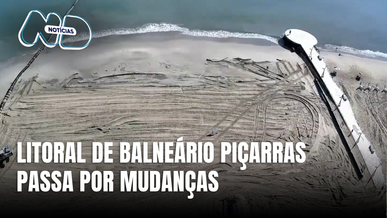 Balneário Piçarras recebe primeiro trecho da obra de alargamento da praia