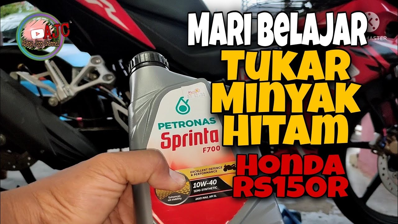 Tukar Minyak Hitam Honda RS150 | Cara Servis Minyak Hitam #tutorial