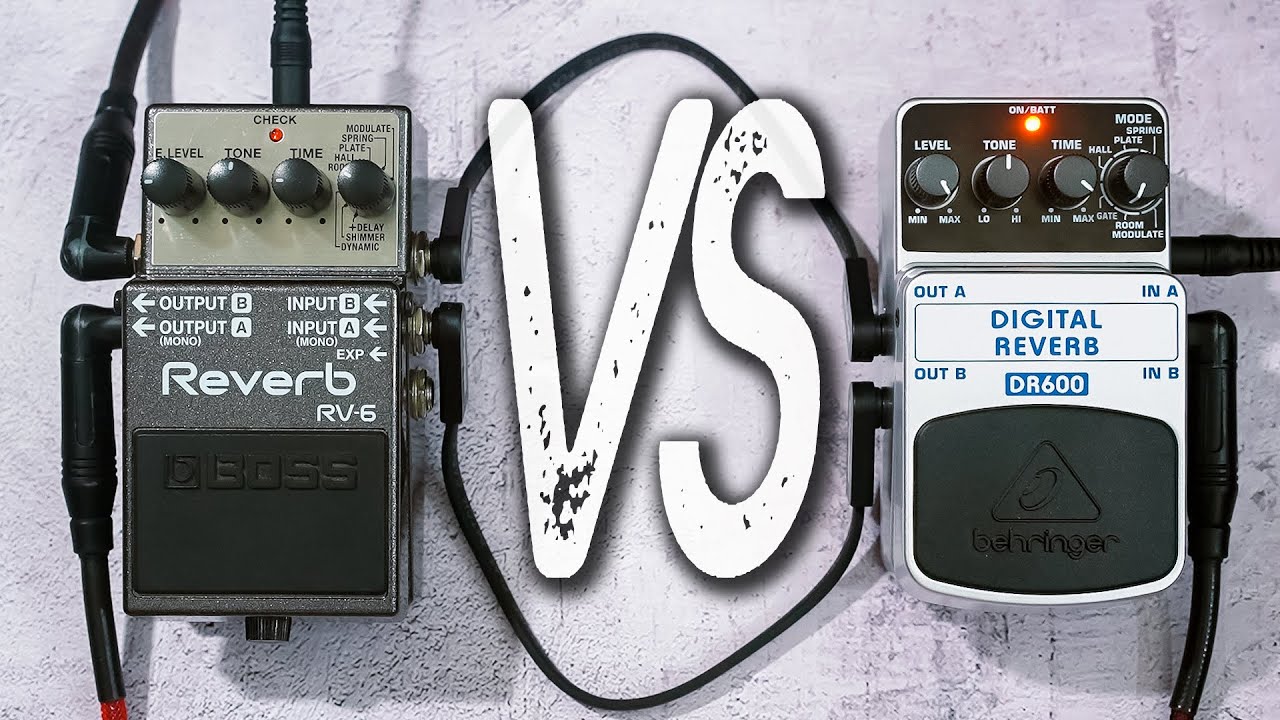BOSS RV-6 Reverb VS BEHRINGER DR600 // Comparison [NO TALK / ONLY TONES]