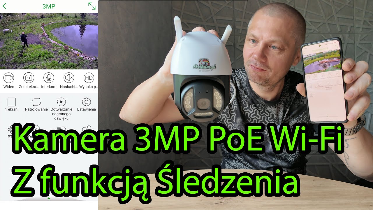 Kamera 3MP PoE Wi-Fi  Alarm Głosowy, funkcja śledzenia