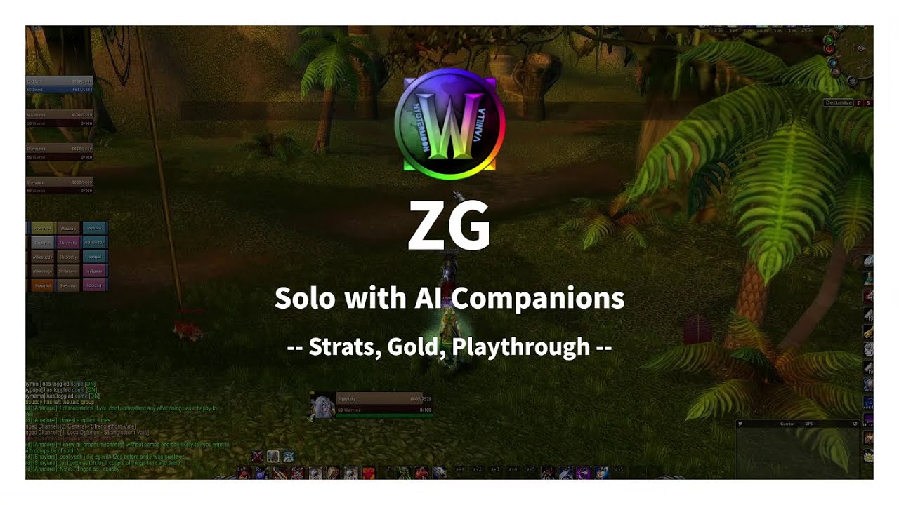 WoW ZG Guide Solo Playthrough with AI Bots - Nyctermoon #vanillawow #worldofwarcraft