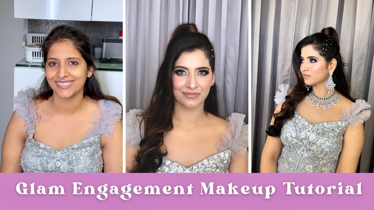 Best Glam Engagement Makeup Tutorial |Full Step By Step Professional HD Makeup by @amanmakeupartistt