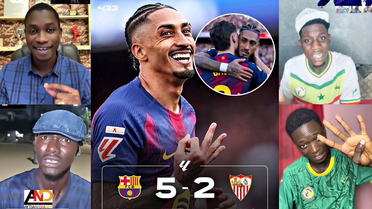🚨 MAIS QUEL JOUEUR ! Le Barça ECRASE le FC Séville 5-2 grâce à un TRIPLE de Raphinha 