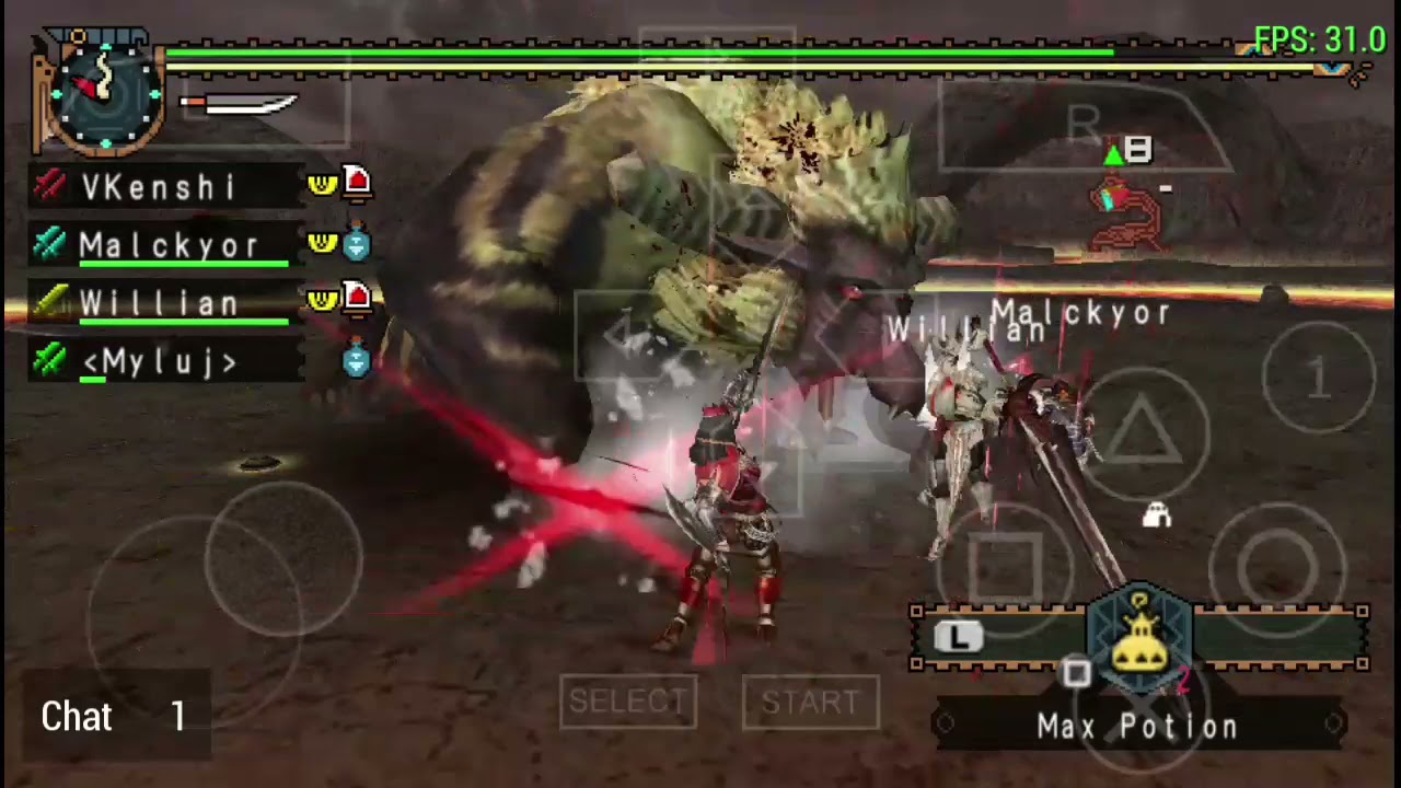 MHFU - Furious Rajang 4:22. Feat - Jonathan, Willian & Malckyor