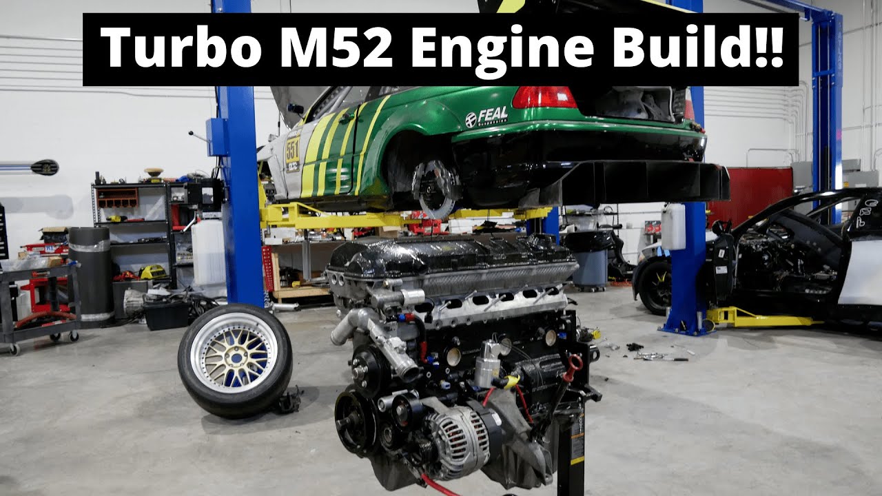 Сборка турбодвигателя BMW M52!