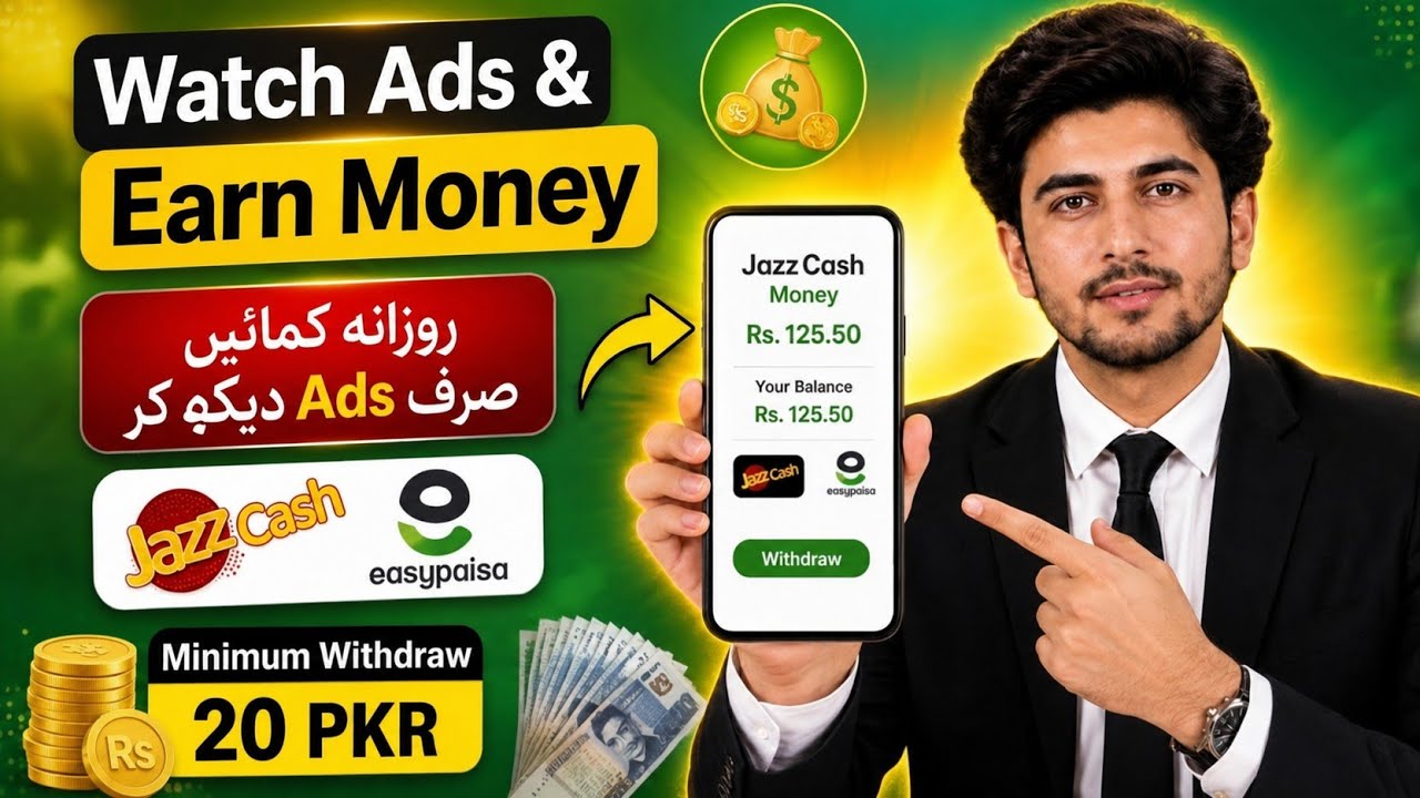 Watch Ads Earn Money💸 | Online Earning In Pakistan | how to make small income by watching ads