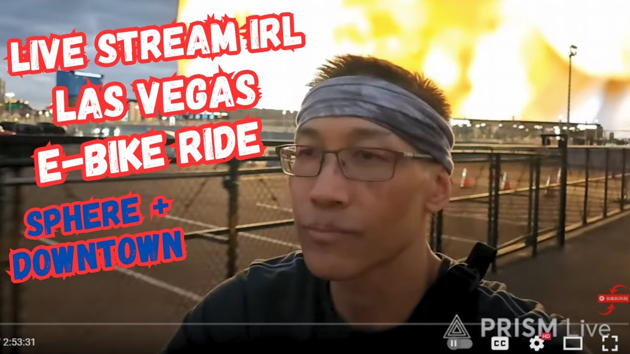 Las Vegas LIVE stream IRL, eBike Night Ride, Exploring vintage and modern Vegas