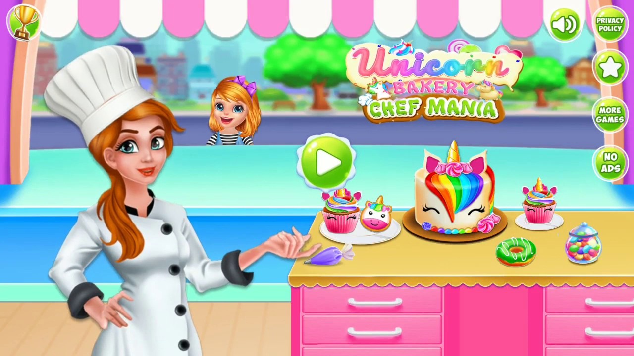 Unicorn Food Bakery Chef Mania || Best Baking Games || Sweet Maker Shop