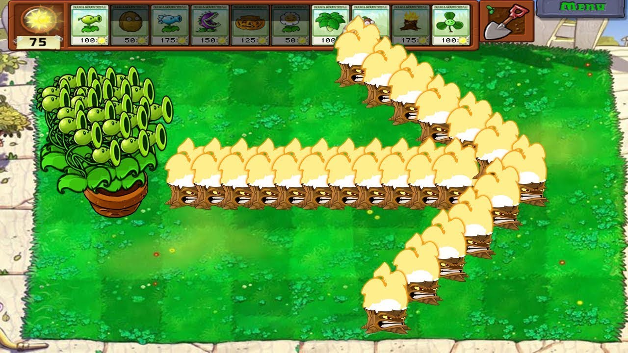 Plants vs Zombies Battlez - 1 Threepeater vs 99 Gagantuar Zombie Hack